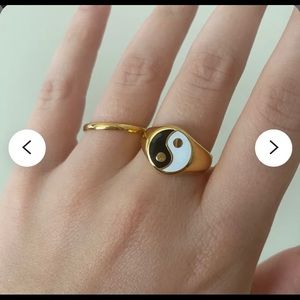 Gold Yin Yang Ring,Chunky Gold Ring,Statement Ring, Signet Ring, Dainty Ring.